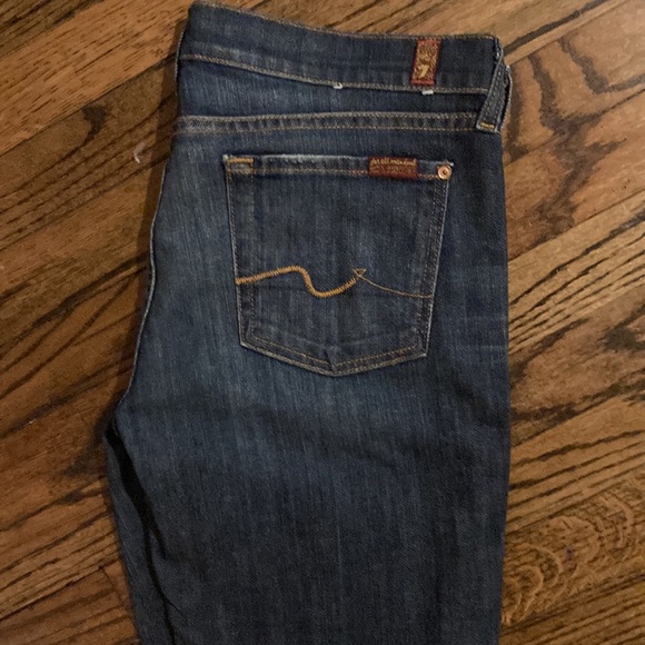 7 for all mankind, bootcut, indigo jeans, 30’’ waist, 33’’ inseam. - Picture 4 of 6